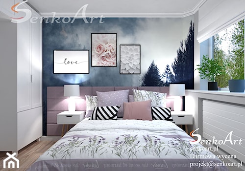 Projekt Sypialni w różowym kolorze - zdjęcie od SenkoArt Design