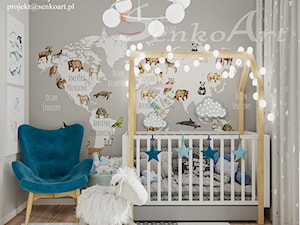 Projekt pokoju dziecka w nowoczesnym stylu - zdjęcie od Senkoart Design