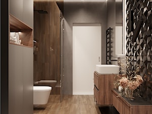 Projekt łazienki nowoczesnej w 2021 roku - zdjęcie od Senkoart Design