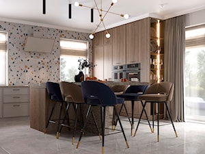 Projekt kuchni w domu dla dużej rodziny - zdjęcie od SenkoArt Design
