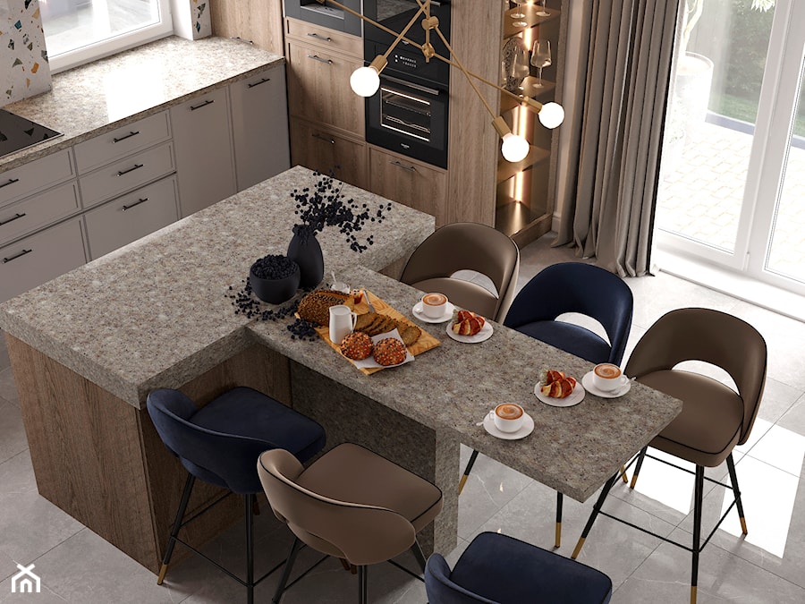 Kuchnia ze stołem na 6 osób - zdjęcie od SenkoArt Design
