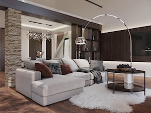 Salon z przytulną sofą - zdjęcie od SenkoArt Design