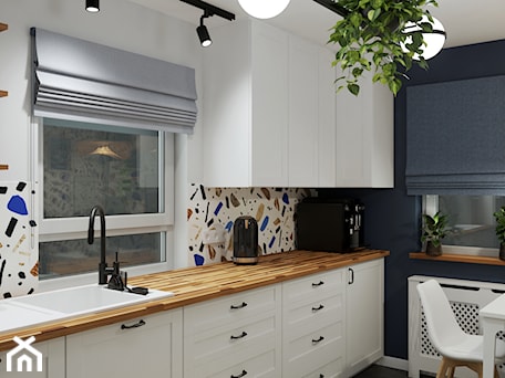 Aranżacje wnętrz - Kuchnia: Projekt małej kuchni IKEA z płytkami lastryko - SenkoArt Design. Przeglądaj, dodawaj i zapisuj najlepsze zdjęcia, pomysły i inspiracje designerskie. W bazie mamy już prawie milion fotografii!