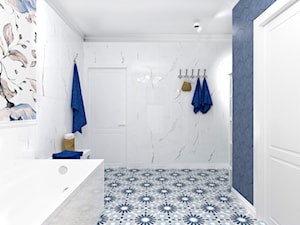 Aranżacja łazienki z płytkami heksagonalnymi - zdjęcie od SenkoArt Design