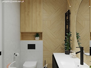 Łazienka z elementami drewnianymi - zdjęcie od SenkoArt Design