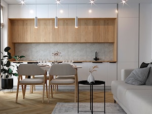 Salon z aneksem kuchennym w domu - zdjęcie od SenkoArt Design
