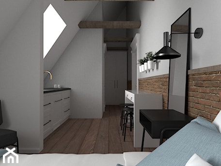 Aranżacje wnętrz - Wnętrza publiczne: Apartament Jęczmienna - ceglasty - Zen Home. Przeglądaj, dodawaj i zapisuj najlepsze zdjęcia, pomysły i inspiracje designerskie. W bazie mamy już prawie milion fotografii!