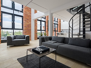 Loft with big windows - Salon - zdjęcie od Dariusz Jarząbek