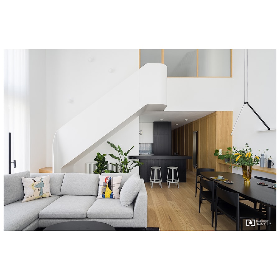 Apartment with workshop - Salon, styl minimalistyczny - zdjęcie od Dariusz Jarząbek