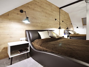 REALIZACJA NOWOCZESNY DOM - Średnia biała sypialnia na poddaszu - zdjęcie od ABC Projektowo • projektowanie wnętrz