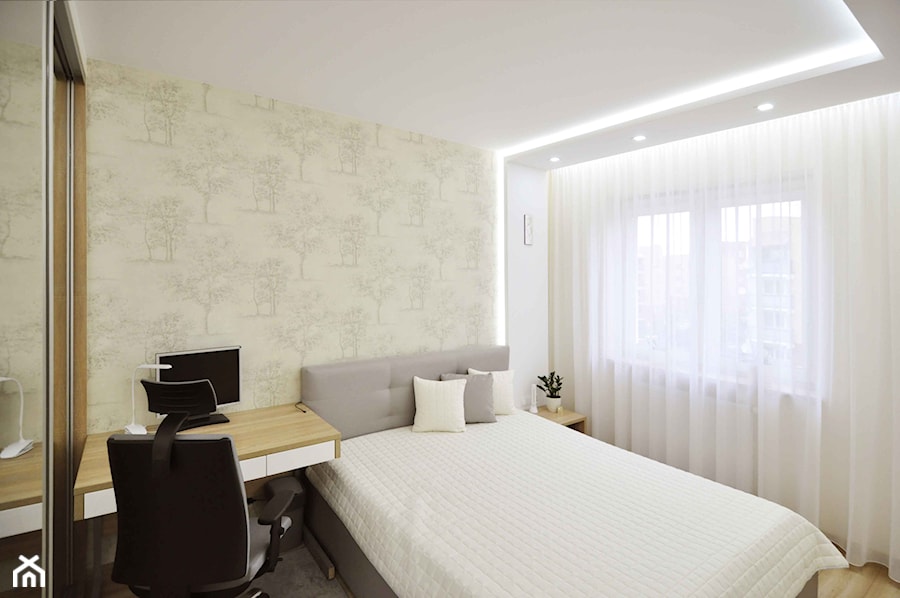 Sypialnia - sufit podświetlany - zdjęcie od ABC Projektowo • projektowanie wnętrz