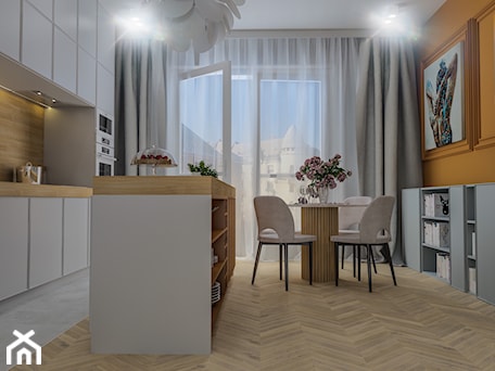 Aranżacje wnętrz - Kuchnia: Mieszkanie w Budapeszcie - e interiors. Przeglądaj, dodawaj i zapisuj najlepsze zdjęcia, pomysły i inspiracje designerskie. W bazie mamy już prawie milion fotografii!