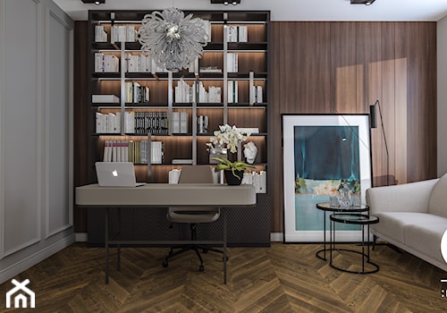 Apartament w Krakowie - Biuro, styl glamour - zdjęcie od e interiors