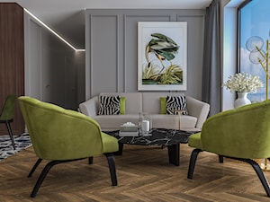 Apartament w Krakowie - Salon, styl glamour - zdjęcie od e interiors