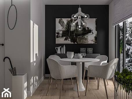 Aranżacje wnętrz - Jadalnia: Black&White - e interiors. Przeglądaj, dodawaj i zapisuj najlepsze zdjęcia, pomysły i inspiracje designerskie. W bazie mamy już prawie milion fotografii!