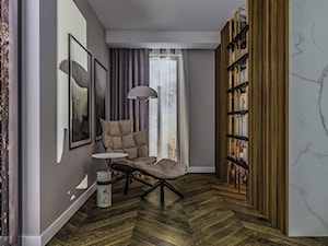 Apartament Filtry - Małe szare biuro, styl nowoczesny - zdjęcie od e interiors