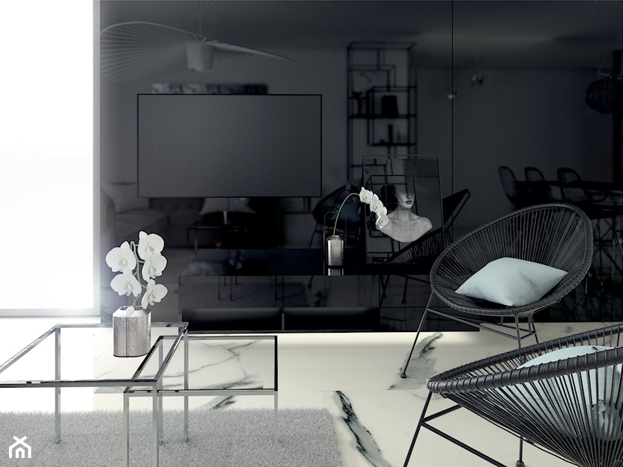 Mieszkanie w stylu glamour - Salon, styl glamour - zdjęcie od DNAarchitekci
