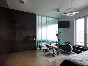 Mieszkanie w czerni - Średnia biała sypialnia - zdjęcie od DNAarchitekci