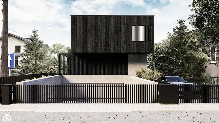 dom jednorodzinny z drewna w technologii Shou sugi ban - Domy - zdjęcie od DNAarchitekci
