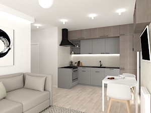 Minimalistyczna kawalerka w Krakowie, 26 m2 - Kuchnia, styl minimalistyczny - zdjęcie od In-Design Projektowanie i Home Staging