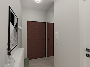 Minimalistyczna kawalerka w Krakowie, 26 m2 - Hol / przedpokój, styl minimalistyczny - zdjęcie od In-Design Projektowanie i Home Staging
