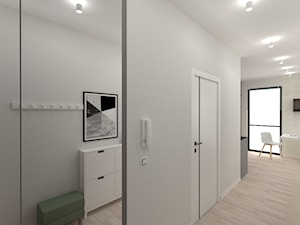 Minimalistyczna kawalerka w Krakowie, 26 m2 - Hol / przedpokój, styl minimalistyczny - zdjęcie od In-Design Projektowanie i Home Staging