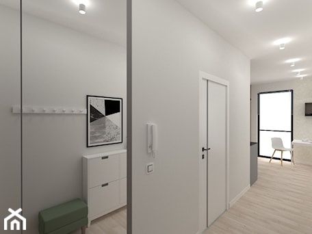 Aranżacje wnętrz - Hol / Przedpokój: Minimalistyczna kawalerka w Krakowie, 26 m2 - Hol / przedpokój, styl minimalistyczny - In-Design Projektowanie i Home Staging. Przeglądaj, dodawaj i zapisuj najlepsze zdjęcia, pomysły i inspiracje designerskie. W bazie mamy już prawie milion fotografii!