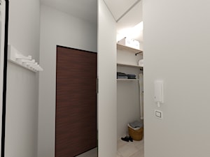 Minimalistyczna kawalerka w Krakowie, 26 m2 - Hol / przedpokój, styl minimalistyczny - zdjęcie od In-Design Projektowanie i Home Staging