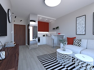 Dwupokojowe mieszkanie w Krakowie - Salon, styl nowoczesny - zdjęcie od In-Design Projektowanie i Home Staging