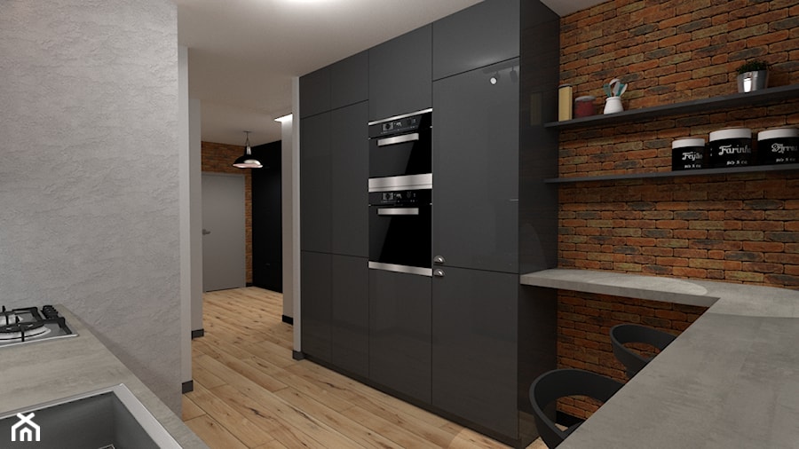 Mieszkanie dla młodego małżeństwa - Kuchnia, styl industrialny - zdjęcie od In-Design Projektowanie i Home Staging