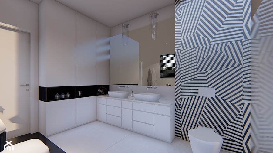 Łazienka w bieli - Łazienka, styl nowoczesny - zdjęcie od MOBULA.ARCHITEKCI