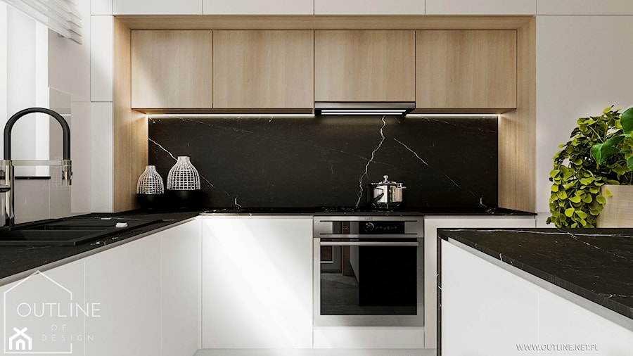 Nowoczesny dom jednorodzinny - Kuchnia, styl nowoczesny - zdjęcie od Outline of Design