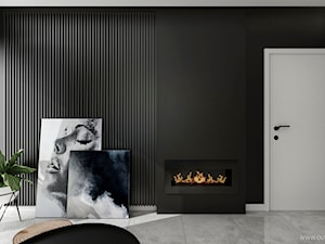 Kawalerka w stylu nowoczesnym - Średni czarny salon, styl nowoczesny - zdjęcie od Outline of Design