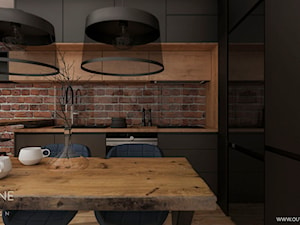 Mieszkanie w stylu nowoczesnym - Średnia otwarta z zabudowaną lodówką z nablatowym zlewozmywakiem kuchnia w kształcie litery l, styl nowoczesny - zdjęcie od Outline of Design