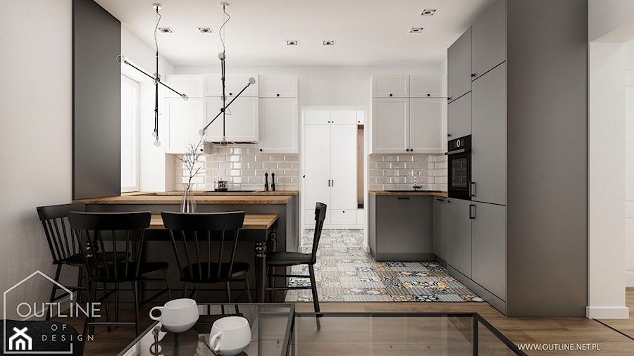 Nowoczesne mieszkanie - Kuchnia, styl tradycyjny - zdjęcie od Outline of Design