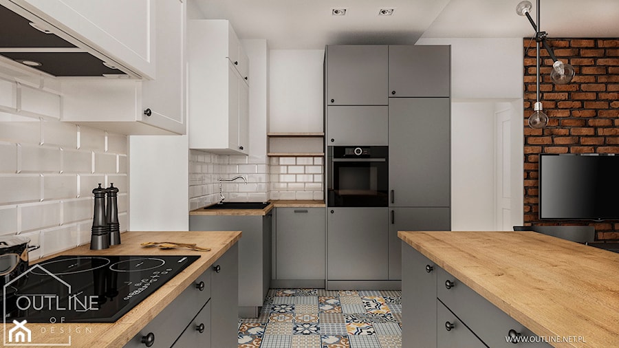 Nowoczesne mieszkanie - Kuchnia, styl tradycyjny - zdjęcie od Outline of Design