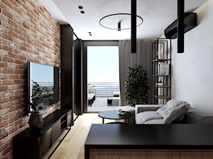 Mieszkanie 40m2 - Salon, styl industrialny - zdjęcie od Outline of Design