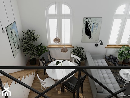 Aranżacje wnętrz - Salon: Nowoczesne mieszkanie loft kawalerka - Salon, styl nowoczesny - Outline of Design. Przeglądaj, dodawaj i zapisuj najlepsze zdjęcia, pomysły i inspiracje designerskie. W bazie mamy już prawie milion fotografii!