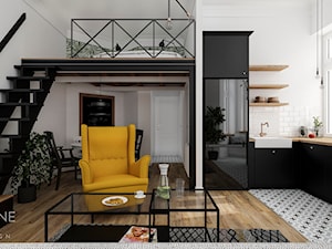 Nowoczesne mieszkanie loft kawalerka - Salon, styl nowoczesny - zdjęcie od Outline of Design