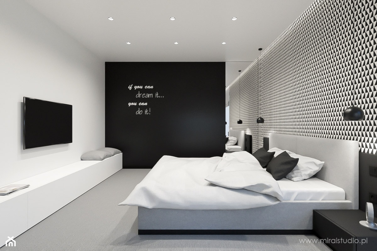 OLKUSZ, SŁONECZNA - DOM - Sypialnia, styl minimalistyczny - zdjęcie od MIRAI STUDIO - Homebook