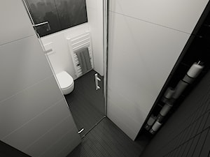 KRAKÓW, BOHATERÓW WRZEŚNIA - MIESZKANIE - Mała bez okna łazienka, styl minimalistyczny - zdjęcie od MIRAI STUDIO