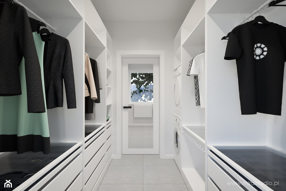 OLKUSZ, SŁONECZNA - DOM - Garderoba, styl minimalistyczny - zdjęcie od MIRAI STUDIO - Homebook