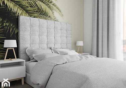 mieszkanie - wizualizacje - Mała biała sypialnia, styl nowoczesny - zdjęcie od n.strzyga - Natalia Strzyga