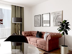 Projekt mieszkania dla singielki - Salon, styl nowoczesny - zdjęcie od n.strzyga - Natalia Strzyga
