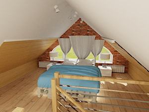 Pokoj dla nastolatki 2 - Średnia biała sypialnia na poddaszu - zdjęcie od radart