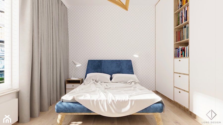 PROJEKT MIESZKANIA - TARGÓWEK - Sypialnia, styl nowoczesny - zdjęcie od Loro Design