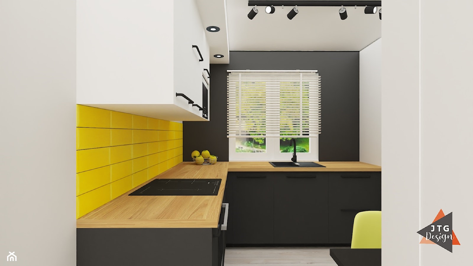 Kuchnia z żółtym akcentem - Kuchnia, styl nowoczesny - zdjęcie od JTG Design - Homebook