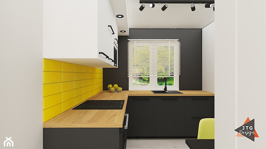 Kuchnia z żółtym akcentem - Kuchnia, styl nowoczesny - zdjęcie od JTG Design