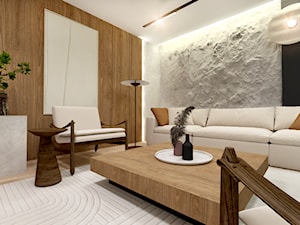 Salon w stylu Japandi - zdjęcie od ŻK studio