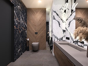 Łazienka z prysznicem walk in - zdjęcie od ŻK studio